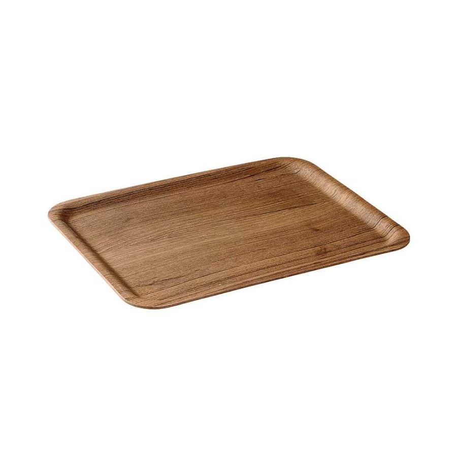 Utensilios De Cozinha NONSLIP TRAY | Bandeja Antiderrapante 360X280Mm Teca